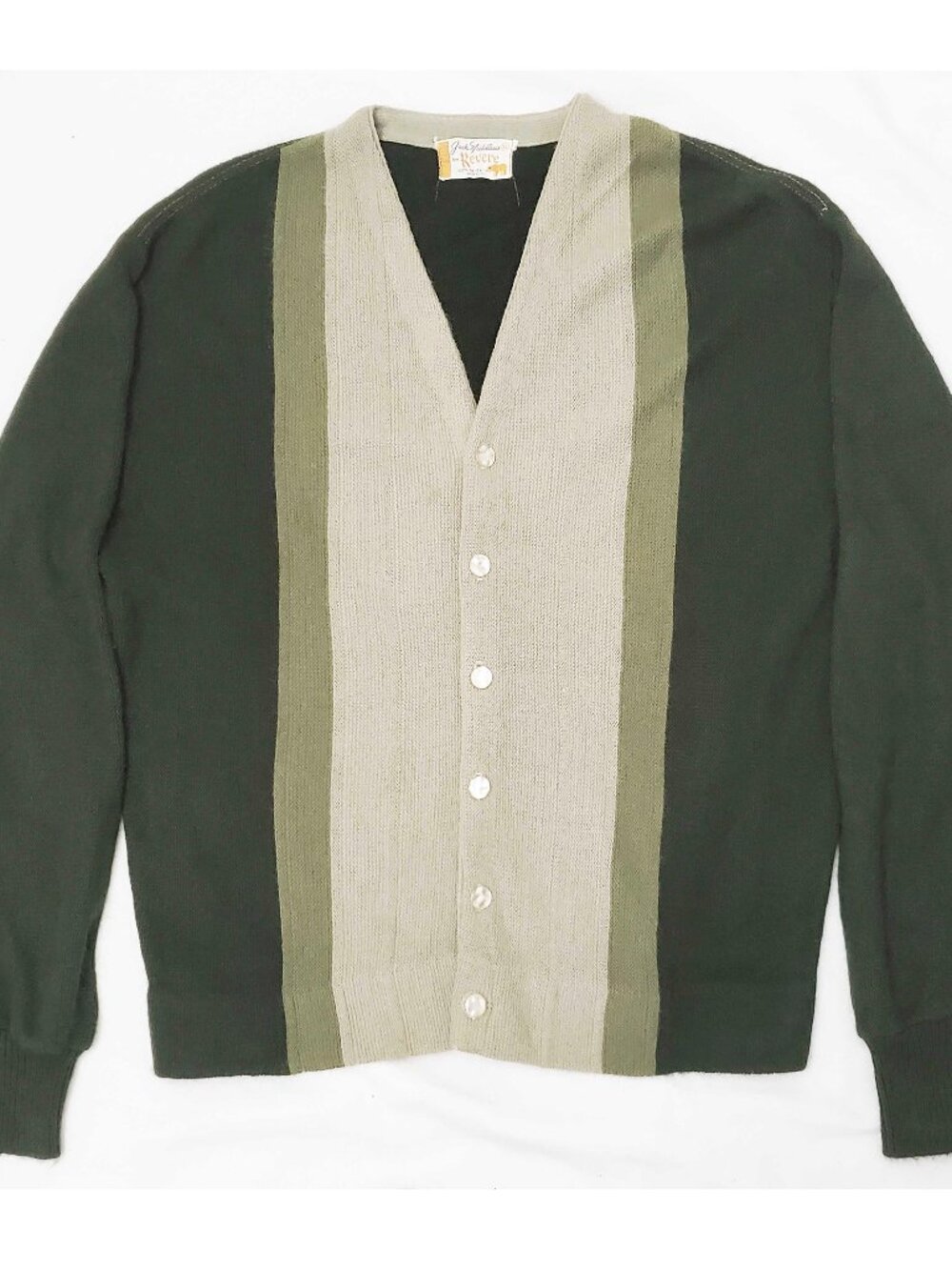 Vintage Jack Nicklaus Revere Men's SweaterGreen Medium Cardigan Acrylic 60s L/XL